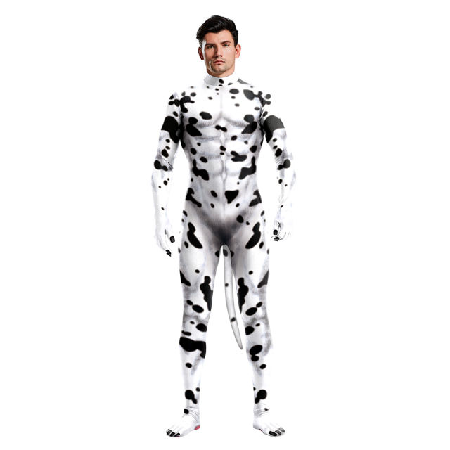 Adult Cow Cosplay Costume Unisex Carnival Animal Jumpsuit PQB1001