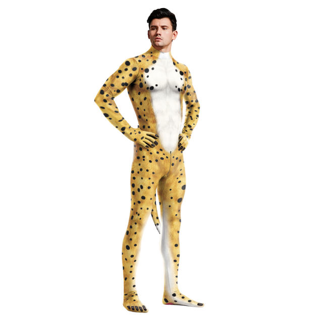 Adult Panther Cosplay Costume Leopard Animal Carnival Jumpsuit PQB1037