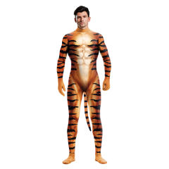 Unisex Animal Carnival Jumpsuit Adult Tiger Cosplay Costume PQB1019