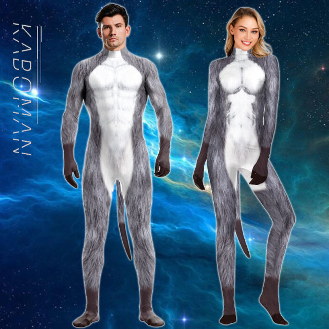 Adult Donkey Cosplay Costume Unisex Moke Carnival Jumpsuit PQB1008