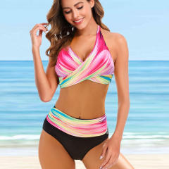 Sexy Plus Size Swimwear Digital Print Bikini for Women PQ8234
