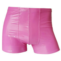 Men Fetish Boxers Faux Leather Shorts Sissy Trunks Erotic Lingerie PQPNT004