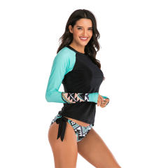 Sunscreen Long Sleeve Tankini Women Surfing Suit Swimsuit Diving Suit PQ7794