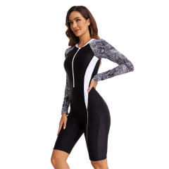 Women Long Sleeve Diving Suit Swimwear Sunscreen Surfing Suit PQ618073