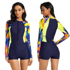 Sunscreen Diving Suit Surfing Suit Women Long Sleeve Swimsuit PQ8885
