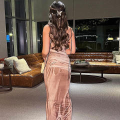 Spaghetti Strap Summer Dress Women Sexy Long Dresses PQ1371
