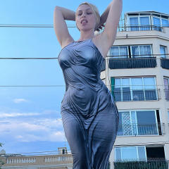 Spaghetti Strap Summer Dress Women Sexy Long Dresses PQ1371