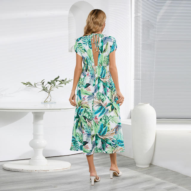 Short Sleeve Summer Maxi Dress Women's Casual Dresses PQLQ585