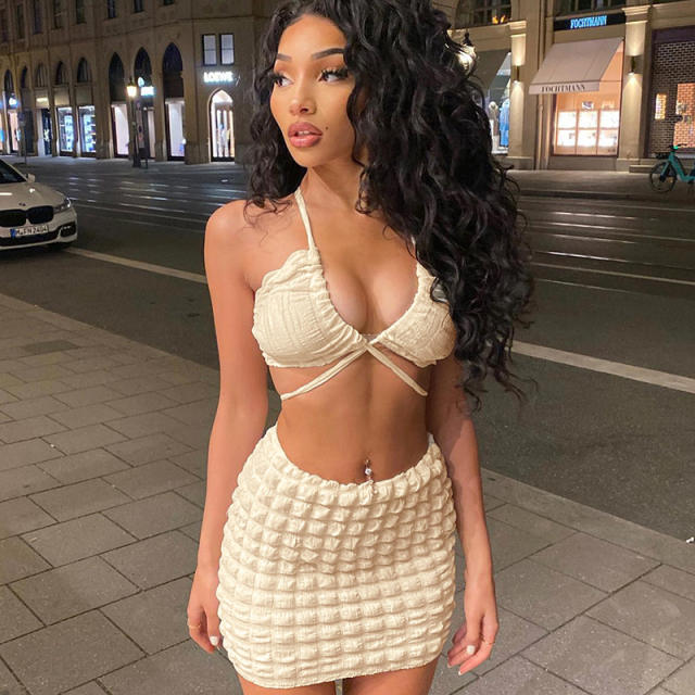 Sexy Two Pieces Dresses Women 2023 Wholesale Summer Dress PQ8387