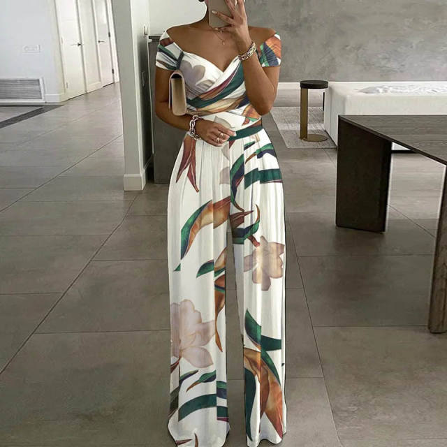 Floral Print Bodysuit Women Summer Jumpsuit PQ9105