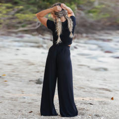 Women Solid Color Jumpsuit Streetwear Two Pieces Sets PQLQ199