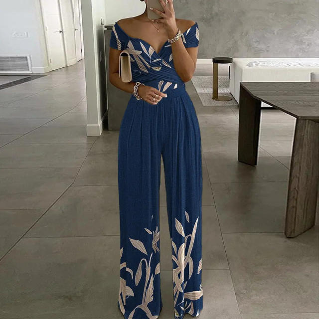 Floral Print Bodysuit Women Summer Jumpsuit PQ9105