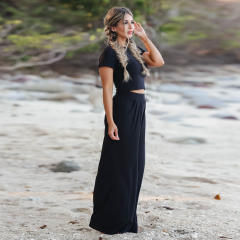 Women Solid Color Jumpsuit Streetwear Two Pieces Sets PQLQ199