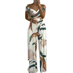 Floral Print Bodysuit Women Summer Jumpsuit PQ9105