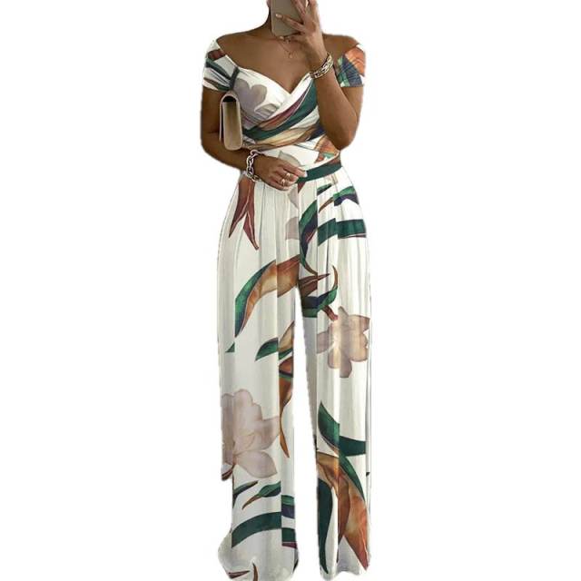 Floral Print Bodysuit Women Summer Jumpsuit PQ9105