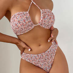 Digital Print Bikini Women Sexy Swimwear Halter Bathing Suit PQX2-34