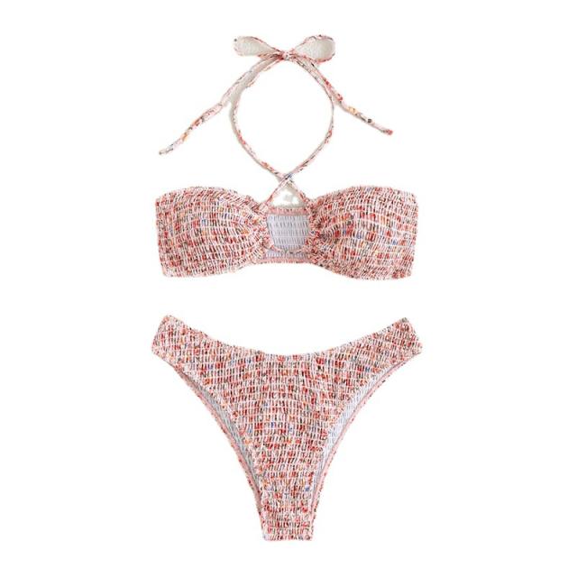 Digital Print Bikini Women Sexy Swimwear Halter Bathing Suit PQX2-34