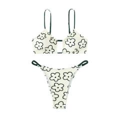 Women Floral Bikinis Sexy Swimwear Cartoon Print Beach Wear PQ8125