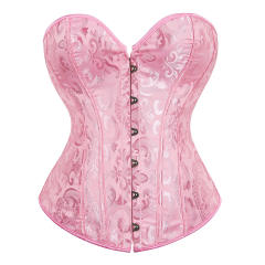 Jacquard Court Corset Women Overbust Corselet Sexy Shaper PQ2340