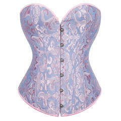 Jacquard Court Corset Women Overbust Corselet Sexy Shaper PQ2340