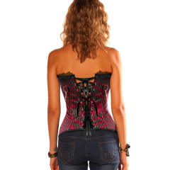 Classic Overbust Shaper Steampunk Corset Women Carnival Corselet PQ7461