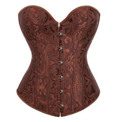 Jacquard Court Corset Women Overbust Corselet Sexy Shaper PQ2340