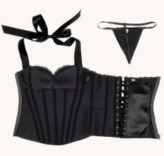 Retro Gothic Corset Women Court Overbust Corselet Sexy Shaper PQ2046