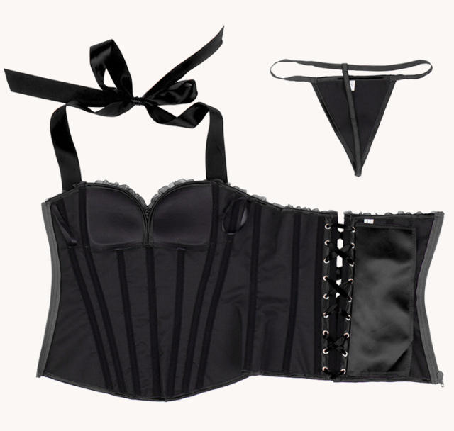Retro Gothic Corset Women Court Overbust Corselet Sexy Shaper PQ2046