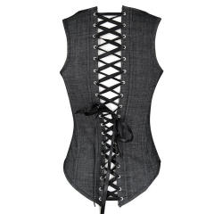 Retro Gothic Corset Women Steampunk Underbust Corselet Sexy Shaper PQ840