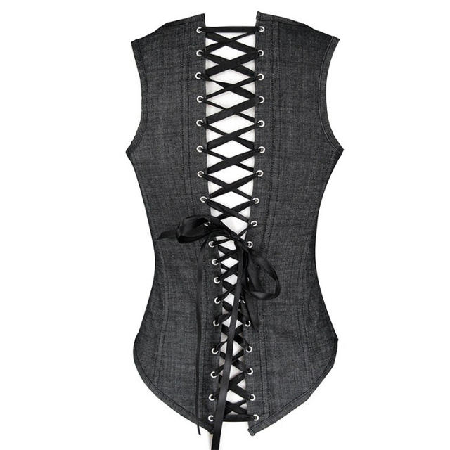 Retro Gothic Corset Women Steampunk Underbust Corselet Sexy Shaper PQ840