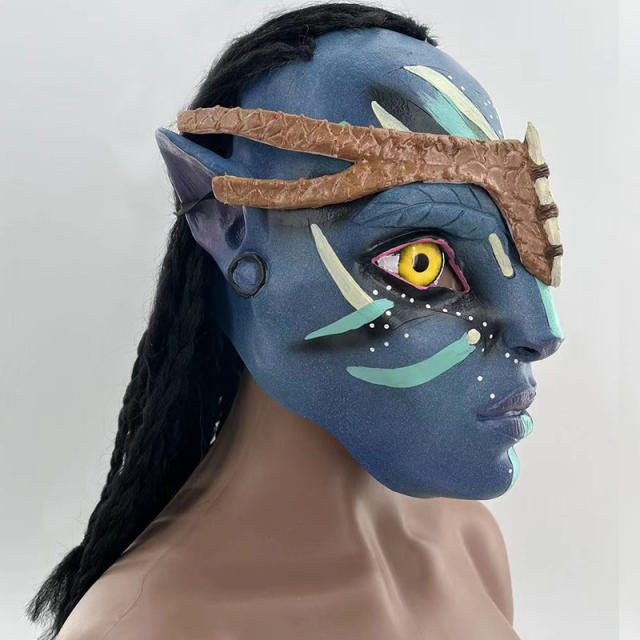 Avatar Latex Headgear 3D Animation Movie Mask PQB035