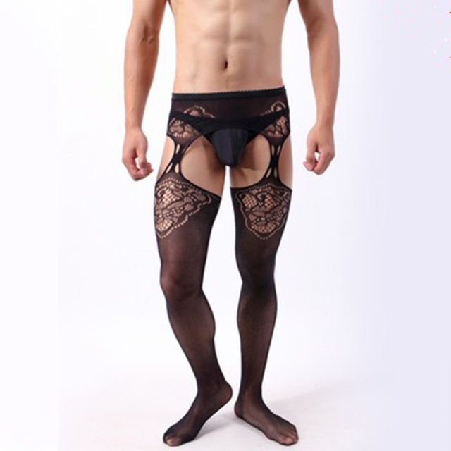 Men Sexy Mesh Bodystockings Fetish Pantyhose Sexy Gay Lingerie PQ6056