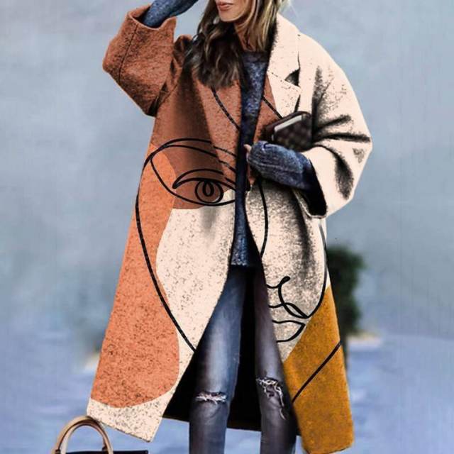 Fashion Casual Woolen Coat Women Winter Jacket Warm Streetwear PQSC8753C