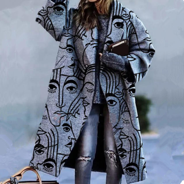 Fashion Casual Winter Coat Women Woolen Jacket Warm PQ8753B