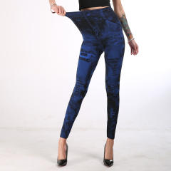 Hight Waist Jean Printing Leggings Wholesale Fashion Hot Pants PQLGS21