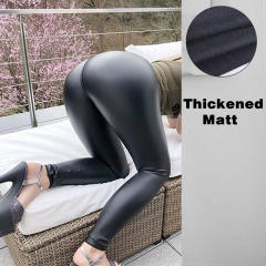 Sexy Hot Pants High Waist Faux Leather Trousers Women PU Leggings PQPK16