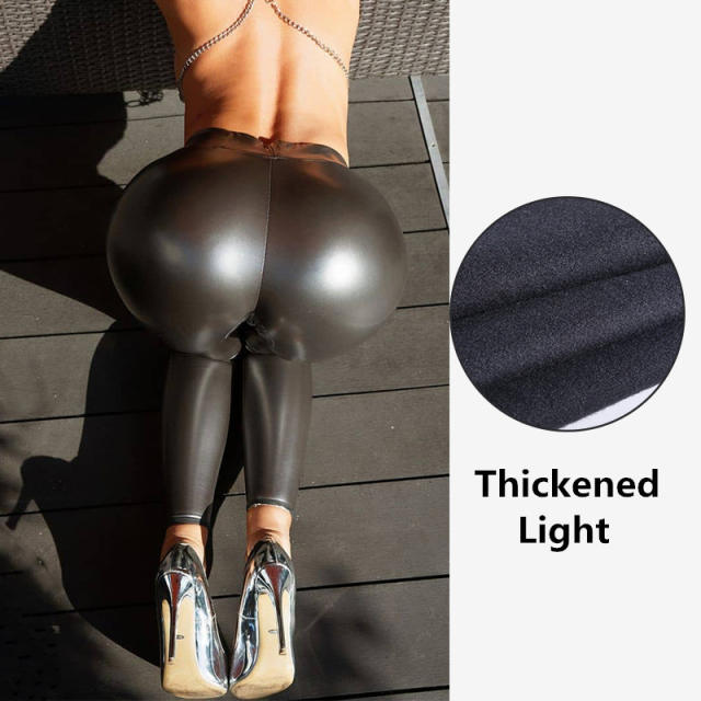 High Waist Faux Leather Trousers Sexy Hot Pants Women PU Leggings PQPK19