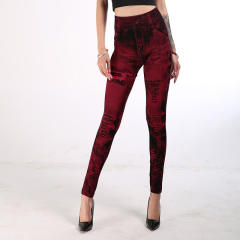 Hight Waist Jean Printing Leggings Wholesale Fashion Hot Pants PQLGS21