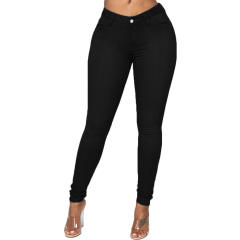 Hight Waist Bubble Butt Jeans Women Fashion Denim Pants PQJN01
