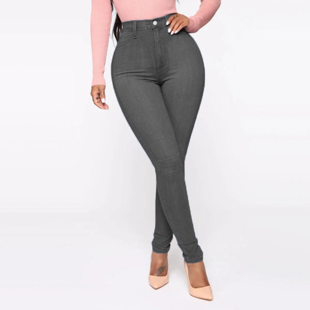 Fashion Plus Size Denim Pants High Waist Trumpet Jeans Women PQJN02