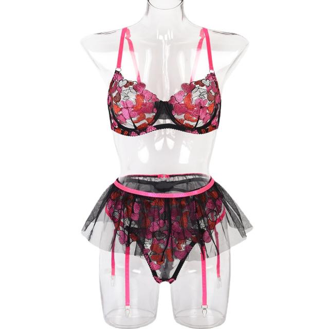 Wholesale Bra Sets Women Sexy Embroidery Lingerie PQ3122