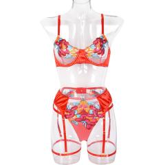 Women Sexy Embroidery Lingerie Wholesale Bra Sets PQ3214