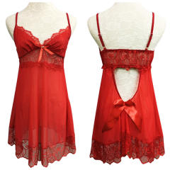 Sexy Mesh Sleepwear Lace Babydoll Lingerie For Women PQ8032