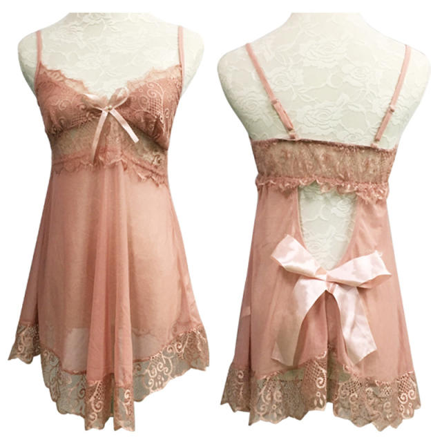 Sexy Mesh Sleepwear Lace Babydoll Lingerie For Women PQ8032