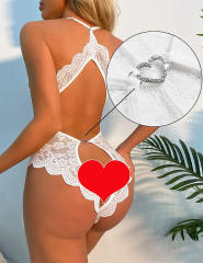 Open Crotch Lace Teddy Lingerie Plus Size Women Sexy Bodysuit PQ73