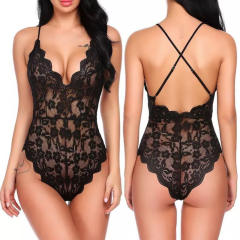 Wholesale Lace Teddy Lingerie Plus Size Women Sexy Bodysuit PQ044