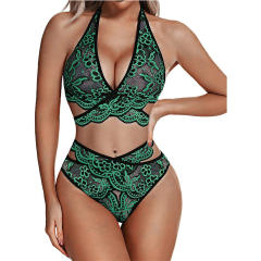 Plus Size Lace Bra Sets Women Criss-cross Sexy Lingerie PQ63