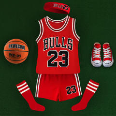 Cotton Basketball Stars Sport Jersey For Kids Basketball Team Uniform PQ49081