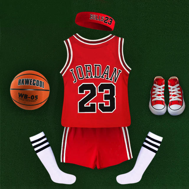 Cotton Basketball Stars Sport Jersey For Kids Basketball Team Uniform PQ49081