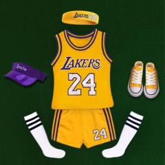Cotton Basketball Stars Sport Jersey For Kids Basketball Team Uniform PQ49081